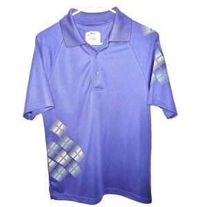 PGA Tour Fitted Purple Polo Shirt Mens Size S Athletic Activewear Lightweight